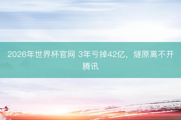 2026年世界杯官网 3年亏掉42亿，燧原离不开腾讯